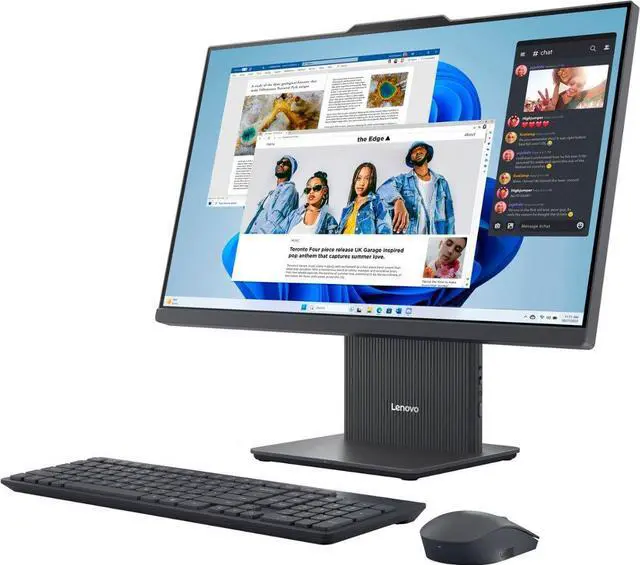 Alt view image 3 of 7 - Lenovo - IdeaCentre AIO 27" FHD IPS LCD Touch-Screen All-In-One - AMD Ryzen 5 7535HS - 8GB Memory - 512GB SSD - Gray