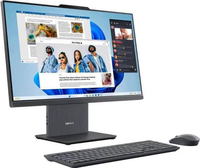 Alt view image 2 of 7 - Lenovo - IdeaCentre AIO 27" FHD IPS LCD Touch-Screen All-In-One - AMD Ryzen 5 7535HS - 8GB Memory - 512GB SSD - Gray