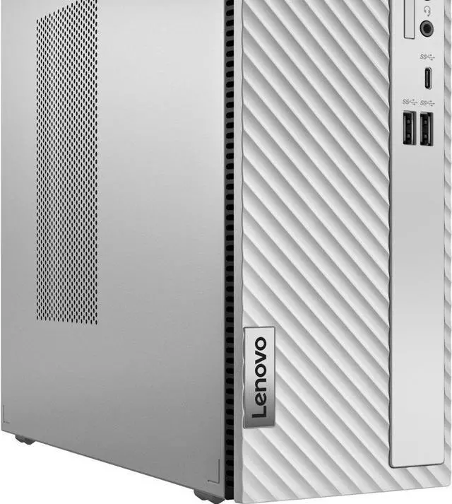 Alt view image 2 of 5 - Lenovo - IdeaCentre 3 Desktop - Intel Core i5-14400 - 8GB Memory - 256GB SSD - Cloud Grey PC Computer