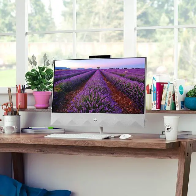 Alt view image 4 of 4 - HP 27 Pavilion All-in-One PC, 10th Gen Intel i7-10700T Processor, 16 GB RAM, Dual Storage 512 GB SSD and 1TB HDD, Full HD IPS 27 Inch Touchscreen, Windows 10 Home, Keyboard and Mouse (27-d0072, 2020)