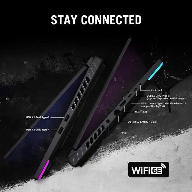 Alt view image 6 of 7 - ASUS ROG Strix G16 (2024) Gaming Laptop, 16 16:10 FHD 165Hz Display, NVIDIA® GeForce RTX 4060, Intel Core i7-13650HX, 16GB DDR5, 1TB PCIe Gen4 SSD, Wi-Fi 6E, Windows 11, G614JV-AS74
