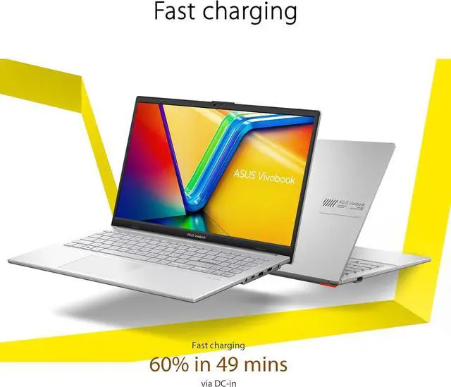 Alt view image 5 of 6 - ASUS Vivobook Go 15.6 Laptop, AMD Ryzen 5 7520U, 8GB, 512GB, Windows 11 Home, Cool Silver, E1504FA-AS54