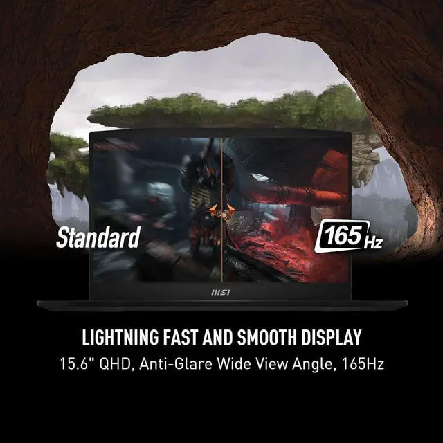 Alt view image 5 of 6 - MSI Katana A15 AI 15.6 165Hz QHD Gaming Laptop: Ryzen 9-8945HS, NVIDIA Geforce RTX 4070, 32GB DDR5, 1TB NVMe SSD, Cooler Boost 5, Win 11: Black B8VG-450US