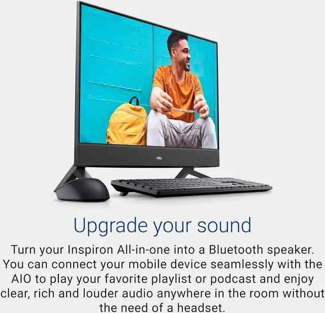 Alt view image 4 of 6 - Dell Inspiron 5415 All In One Desktop - 23.8-inch FHD (1920x1080) Touchscreen Display, AMD Ryzen 5-7530U Processor, 16GB DDR4 RAM, 1TB SSD, AMD Radeon Graphics, Windows 11 Home, Onsite Service - Black