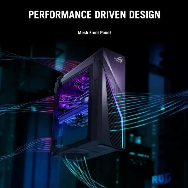 Alt view image 3 of 7 - ASUS ROG G16CH (2024) Gaming Desktop PC, Intel® Core i7-14700F, NVIDIA® GeForce RTX 4060Ti DUAL, 1TB PCIe® Gen4 SSD, 32GB DDR5 RAM, Windows 11, G16CHR-AS766Ti