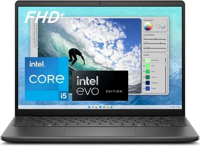 Main image of Dell Inspiron 5440 Laptop - 14.0-inch 16:10 FHD+ (1920 x 1200) Display, Intel Core i5-1334U Processor, 8GB DDR5 RAM, 512GB SSD, Intel UHD Graphics, Windows 11 Home, Onsite Service - Carbon Black