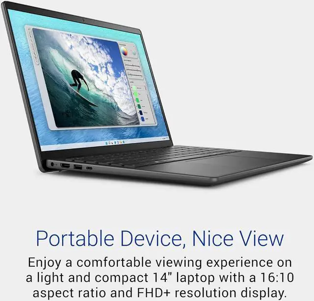 Alt view image 2 of 4 - Dell Inspiron 5440 Laptop - 14.0-inch 16:10 FHD+ (1920 x 1200) Display, Intel Core i5-1334U Processor, 8GB DDR5 RAM, 512GB SSD, Intel UHD Graphics, Windows 11 Home, Onsite Service - Carbon Black