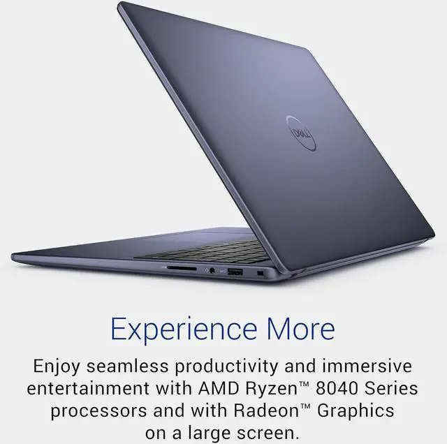 Alt view image 3 of 6 - Dell Inspiron 5645 Laptop - 16.0 16:10 FHD+ (1920 x 1200) Display, AMD Ryzen 7-8840U, 16GB DDR5 RAM, 1TB SSD, AMD Radeon Graphics, Windows 11 Home, Onsite & Migrate Services - Midnight Blue