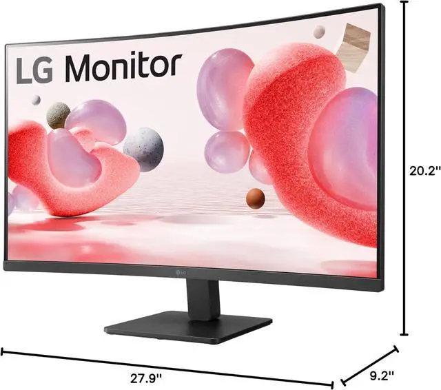 Alt view image 5 of 14 - LG 32MR50C-B 32-inch FHD Curved Monitor 100Hz, AMD FreeSync, OnScreen Control, Dynamic Action Sync, Black Stabilizer, Tilt Stand (HDMI), 2023