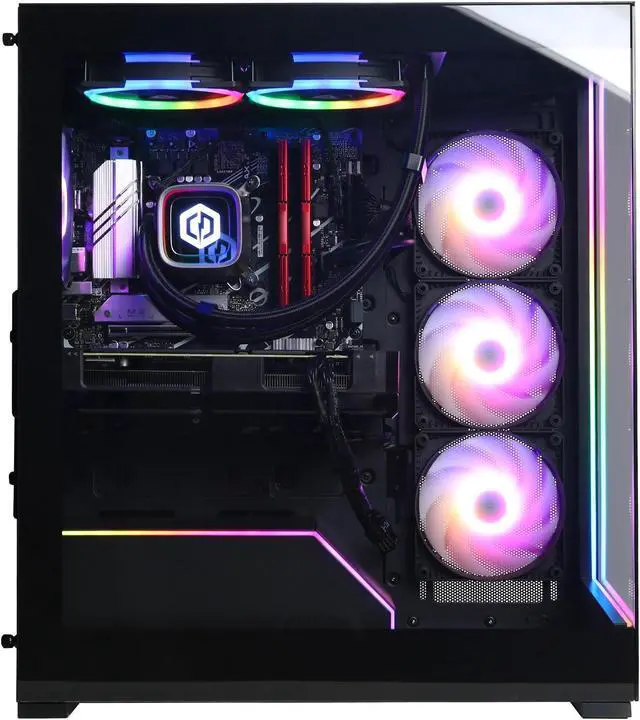 Alt view image 2 of 5 - CyberPowerPC Gamer Xtreme Gaming Desktop Liquid Cooled Intel Core i7-14700KF NVIDIA GeForce RTX 4070 12GB 32GB DDR5 1TB SSD Black (2024)