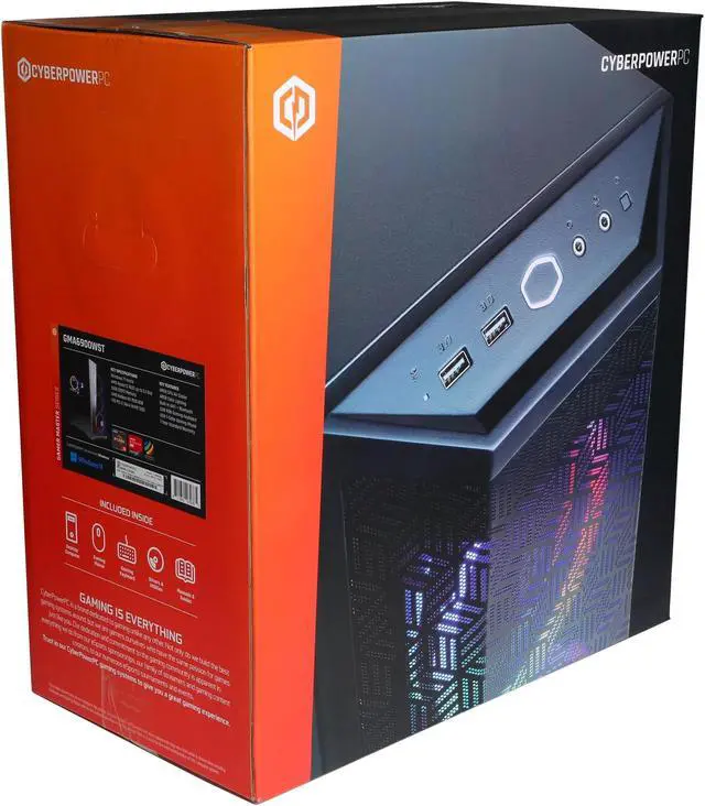 Alt view image 5 of 6 - CyberPowerPC Gamer Master Gaming Desktop AMD Ryzen 5-7600 Radeon RX 7600 16GB DDR5 1TB SSD Black (2024)