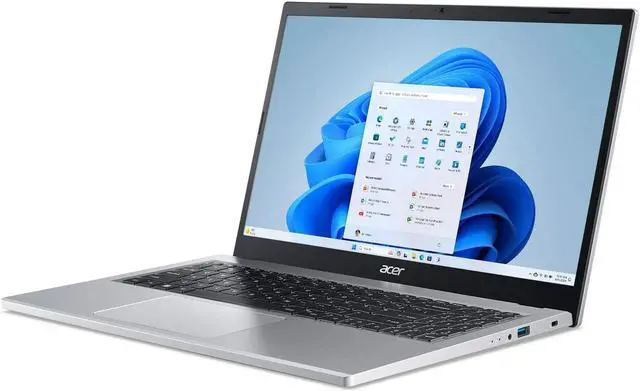 Alt view image 5 of 7 - Acer Aspire 3, 15.6" Full HD IPS Display, AMD Ryzen 5 7520U Quad-Core Mobile Processor, 8GB LPDDR5, 512GB NVMe SSD, Protective Sleeve, Pure Silver, A315-24P-R2AG
