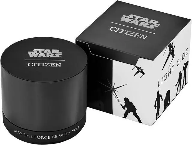 Alt view image 4 of 4 - Citizen Men's Eco-Drive Star Wars Mandalorian Black IP Stainless Steel Watch AW2045-57W