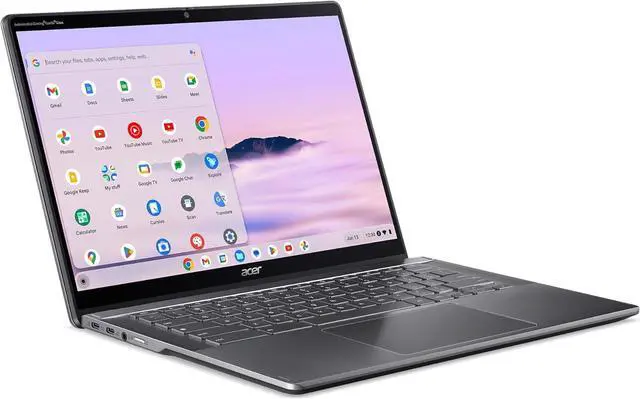 Alt view image 3 of 6 - Acer Chromebook Plus Spin 514 Laptop with Google AI  14" WUXGA 1920x1200 IPS Touch Display | Intel Core 3 processor 100U | 8GB LPDDR5X | 128GB UFS | WiFi 6E | FHD Webcam | Chrome OS | CP514-4HN-30UC