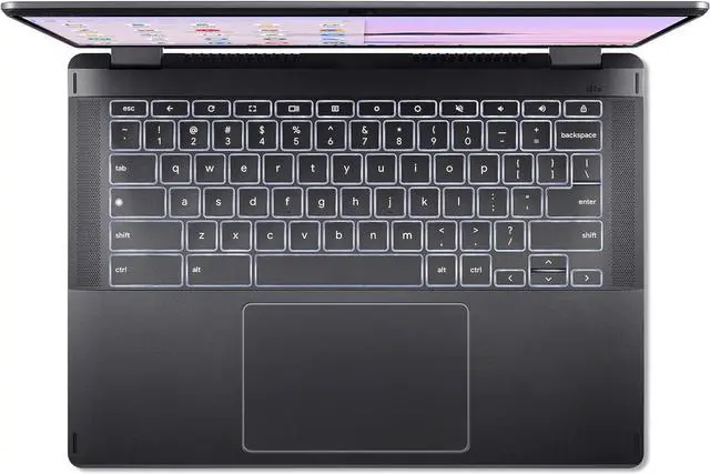 Alt view image 4 of 6 - Acer Chromebook Plus Spin 514 Laptop with Google AI  14" WUXGA 1920x1200 IPS Touch Display | Intel Core 3 processor 100U | 8GB LPDDR5X | 128GB UFS | WiFi 6E | FHD Webcam | Chrome OS | CP514-4HN-30UC