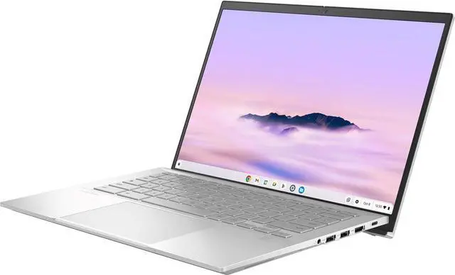 Main image of ASUS ExpertBook CX54 Chromebook Plus Laptop with Google AI, 14" 2560x1600 Display, Intel® Core Ultra 5 Processor, 8GB RAM, 128GB SSD, ChromeOS, Fog Silver, CX5403CMA-DB588