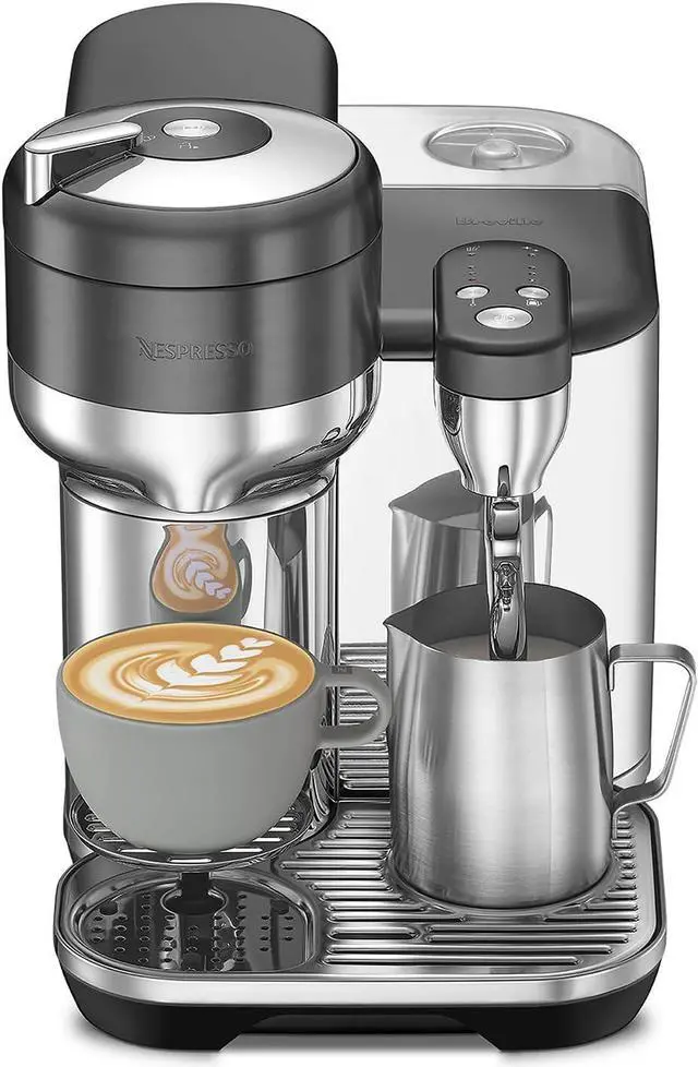 Alt view image 2 of 4 - Breville Nespresso the Vertuo Creatista Espresso Machine, BVE850BST, Black Stainless Steel