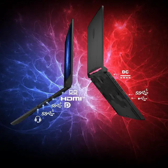 Alt view image 6 of 6 - MSI Katana A17 AI 17.3 240Hz QHD Gaming Laptop: Ryzen 9-8945HS, NVIDIA Geforce RTX 4070, 64GB DDR5, 2TB NVMe SSD, Cooler Boost 5, Win 11: Black B8VG-879US