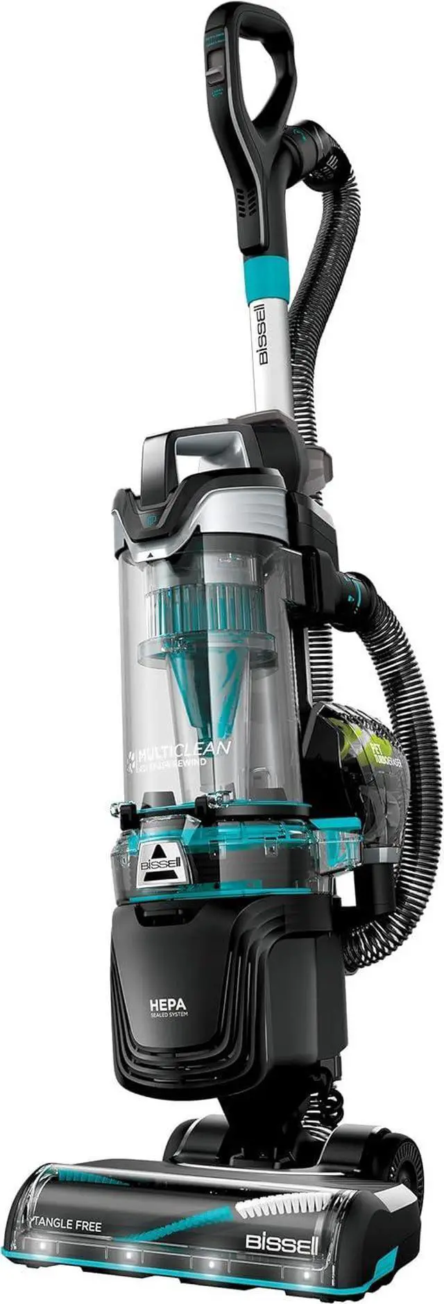Main image of BISSELL MultiClean Allergen Rewind Pet Vacuum with HEPA Filter Sealed System, Automatic Cord Rewind, Tangle-free Brush Roll, & LED Headlights, 3402