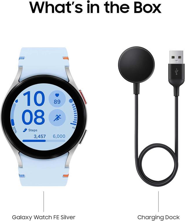 Alt view image 2 of 10 - SAMSUNG Galaxy Watch FE 40mm Bluetooth AI Smartwatch w/Fitness Tracking, BIA Sensor, Personalized HR Zones, Heart Rate Tracker, Sleep Monitor, 2024, Silver