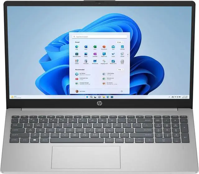 Alt view image 5 of 6 - HP 15.6 inch Windows Laptop Intel Core i3-N305 8GB RAM 256GB SSD Natural Silver