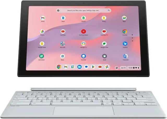 Main image of ASUS Chromebook CM30 10.5 inch WUXGA Touch 2-in-1 Tablet MediaTek Kompanio 520 8GB RAM 128GB eMMC Stylus Included Fog Silver