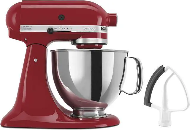 Main image of KitchenAid KSM150FEER Value Bundle Artisan 5 Quart Stand Mixer, Empire Red