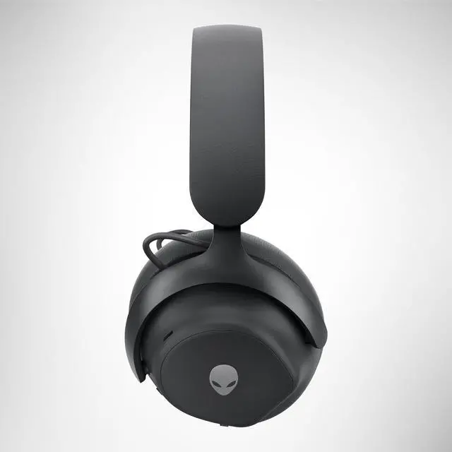 Alt view image 3 of 5 - Alienware Pro Wireless Gaming Headset - Wired/Wireless, Bluetooth 5.3, 15 Minute Fast Charging, Audio Output 20 Hz, Battery Talk Time (ANC on) Up to 24 Hrs (Bluetooth), Dark Side of The Moon