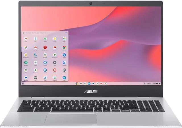 Alt view image 2 of 6 - ASUS Chromebook CX1, 15.6" FHD NanoEdge Display, Intel Celeron N4500 Processor, 64GB eMMC Storage, 8GB RAM, ChromeOS, Transparent Silver, CX1500CKA-AS84F