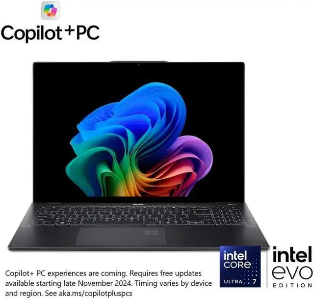 Alt view image 2 of 5 - Acer - Swift 16 AI - 16" 3K OLED Touch Laptop - Copilot+ PC  Intel Core Ultra 7 Series 2  16GB Memory  1TB SSD - Ice Black