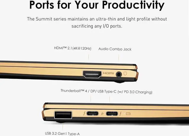 Alt view image 6 of 7 - MSI Summit 13 AI+ Evo (2024) 13.3" FHD+ Professional Laptop: Intel Core Ultra 7-258V, ARC Graphics, 32GB LPDDR5X, 2TB NVMe SSD, Thunderbolt 4, Win 11 Pro: Ink Black A2VMTG-017US