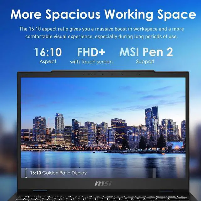 Alt view image 5 of 7 - MSI Summit 13 AI+ Evo (2024) 13.3" FHD+ Professional Laptop: Intel Core Ultra 7-258V, ARC Graphics, 32GB LPDDR5X, 2TB NVMe SSD, Thunderbolt 4, Win 11 Pro: Ink Black A2VMTG-017US