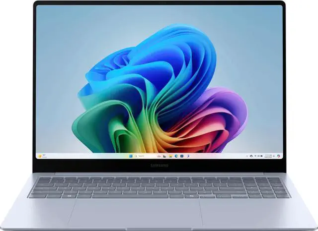 Main image of Samsung - Galaxy Book4 Edge - Copilot+ PC - 16" AMOLED Touch-Screen Laptop - Snapdragon X Elite 3.8Ghz- 16GB Memory- 1TB Storage - Sapphire Blue
