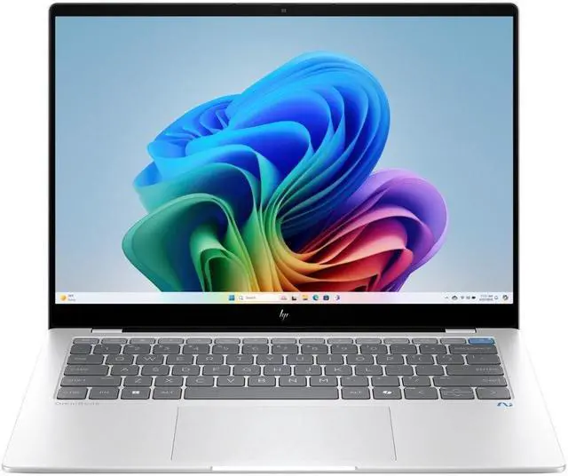 Main image of HP - OmniBook X - Copilot+ PC - 14" 2.2K Touch-Screen Laptop - Snapdragon X Plus - 16GB Memory - 512GB SSD - Glacier Silver