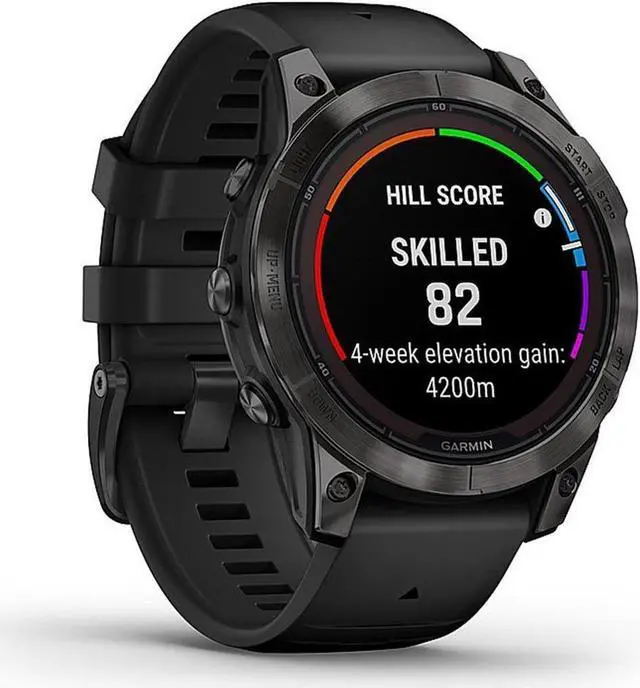 Alt view image 2 of 6 - Garmin fenix 7 Pro  Sapphire Solar Edition, Carbon Gray DLC Titanium with Black Band | Solar Charging GPS Smart Watch 010-02777-10
