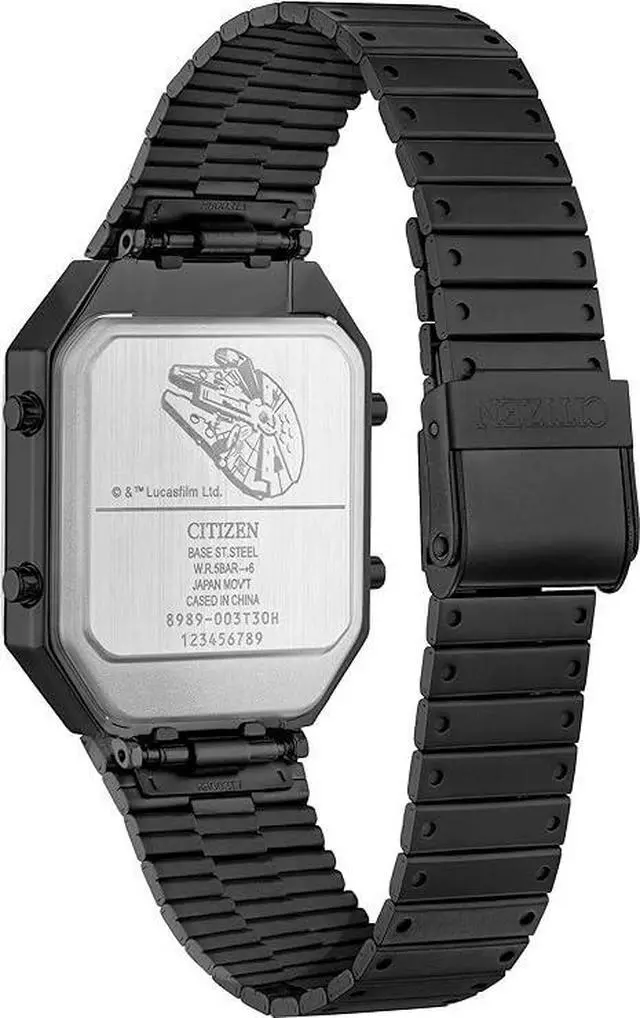 Alt view image 3 of 5 - Citizen Men's Star Wars Vintage Ana-Digi Quartz Stainless Steel Watch, Rectangular