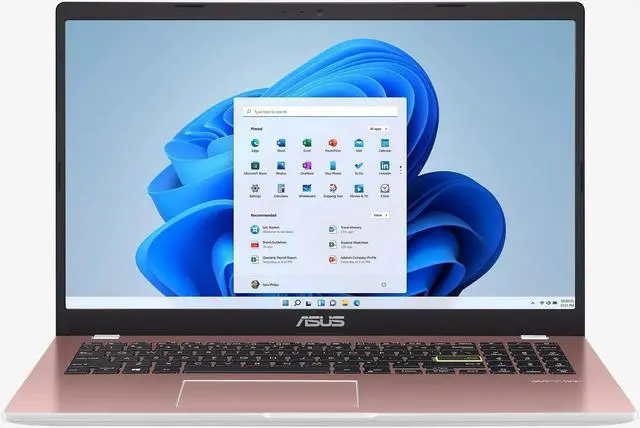 Main image of ASUS Vivobook Go 15.6" FHD Laptop, Intel Pentium, 4GB, 128GB, Win 11 (S Mode), Office 365 1-Yr, Pink