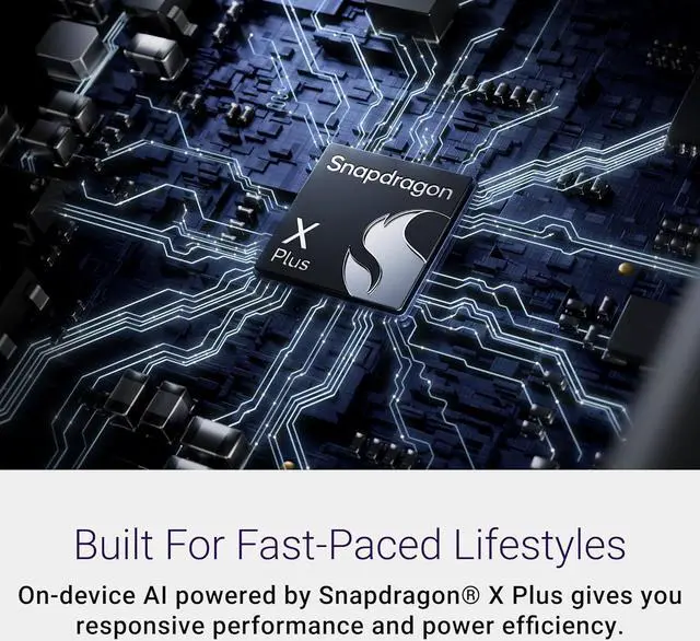 Alt view image 2 of 5 - Dell Inspiron 5441 Laptop - 14-inch FHD+ (1920x1200) Display, Snapdragon X Plus - X1P-42-100 Processor, 16GB LPDDR5X RAM, 512GB SSD, Qualcomm Adreno, Windows 11 Home, Onsite Service - Titan Gray