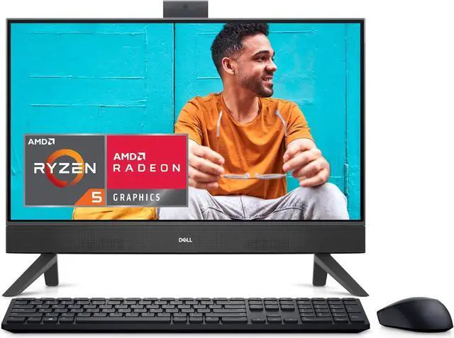 Main image of Dell Inspiron 5415 All In One Desktop - 23.8-inch FHD (1920x1080) Touchscreen Display, AMD Ryzen 5-7530U Processor, 16GB DDR4 RAM, 1TB SSD, AMD Radeon Graphics, Windows 11 Home, Onsite Service - Black