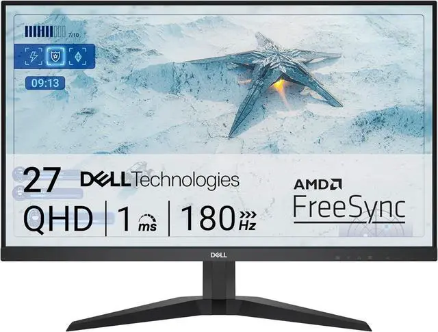 Main image of Dell G2725D Gaming Monitor - 27-inch QHD (2560x1440) up to 180 Hz, 2ms Response time, 99% RGB Display, DisplayPort/HDMI Connectivity, AMD FreeSync, Comfortview, Tilt Adjustable - Black