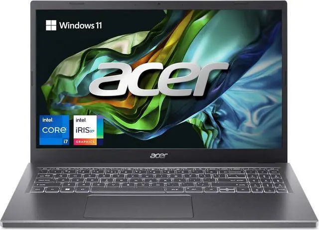 Main image of Acer Aspire 5 15 Slim Laptop | 15.6" FHD IPS Touch 1920 x 1080 | Intel Core i7-1355U | Intel Iris Xe Graphics | 16GB LPDDR5 | 512GB Gen 4 SSD | Wi-Fi 6E 802.11ax | Backlit Keyboard |
