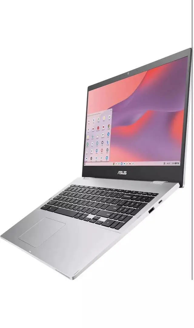 Alt view image 2 of 3 - ASUS Chromebook CX1, 15.6" FHD NanoEdge Display, Intel Celeron N4500 Processor, 64GB eMMC Storage, 8GB RAM, ChromeOS, Transparent Silver, CX1500CKA-AS84F