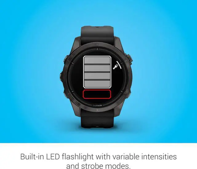 Alt view image 5 of 6 - Garmin epix Pro (Gen 2) Sapphire Edition, 42mm, High Performance Smartwatch, Advanced Training Technology, Built-in Flashlight, Black