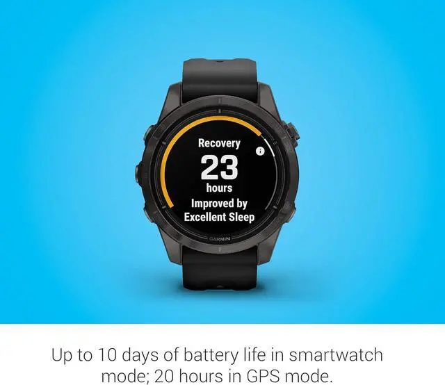Alt view image 3 of 6 - Garmin epix Pro (Gen 2) Sapphire Edition, 42mm, High Performance Smartwatch, Advanced Training Technology, Built-in Flashlight, Black