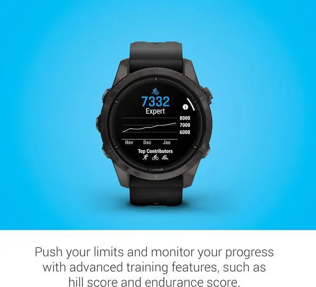 Alt view image 6 of 6 - Garmin epix Pro (Gen 2) Sapphire Edition, 42mm, High Performance Smartwatch, Advanced Training Technology, Built-in Flashlight, Black