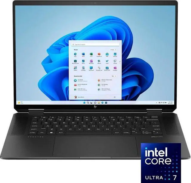 Alt view image 3 of 5 - HP - Spectre 2-in-1 16" 2.8K OLED Touch-Screen Laptop - Intel Core Ultra 7 - 32GB Memory - NVIDIA GeForce RTX 4050 - 1TB SSD - Nightfall Black