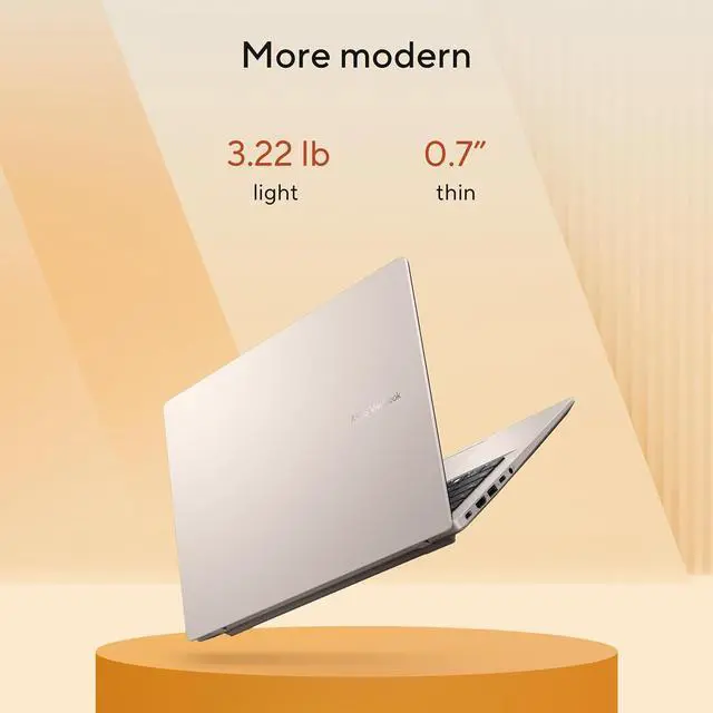 Alt view image 3 of 4 - ASUS Vivobook 14 Laptop, Copilot+ PC, 14 WUXGA 60Hz Display, AMD Ryzen AI 7 350 with XDNA NPU, AMD Radeon Graphics, 16GB RAM, 512GB SSD, Platinum Gold, M1407KA-PS74