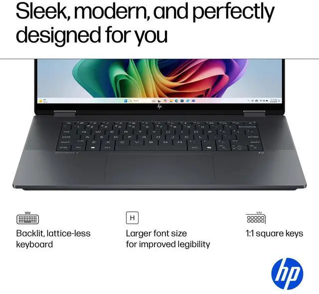 Alt view image 2 of 4 - HP - OmniBook X Flip 2-in-1 - Copilot+ PC - 16" 2K Touch-Screen Laptop - Intel Core Ultra 5 - 16GB Memory - 512GB SSD - Eclipse Gray