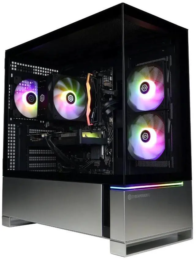 Main image of CyberPowerPC Gamer Master Gaming Desktop, AMD Ryzen 5 8400F, NVIDIA GeForce RTX 5060 8GB, 16GB DDR5, 1TB SSD, Black, GMA7300WST