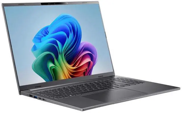 Alt view image 2 of 6 - Acer Aspire 16" AI Copilot+ PC Touchscreen Laptop  Snapdragon X X1-26-100  WUXGA (1920 x 1200)  16GB RAM  1TB SSD - Windows 11 Home  Steel Gray